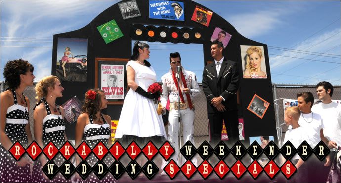 rockabilly wedding save the date with vintage car