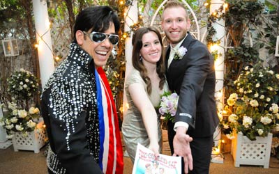 Elvis In The Garden Las Vegas Wedding