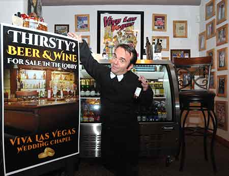 Viva Las Vegas Wedding Mini Bar Man